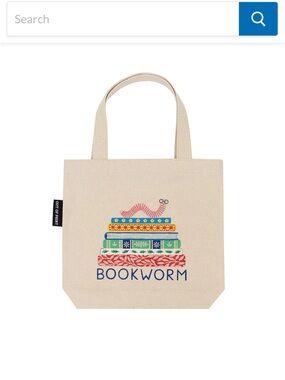 Out of Print 100% cotton bookwork mini tote bag
